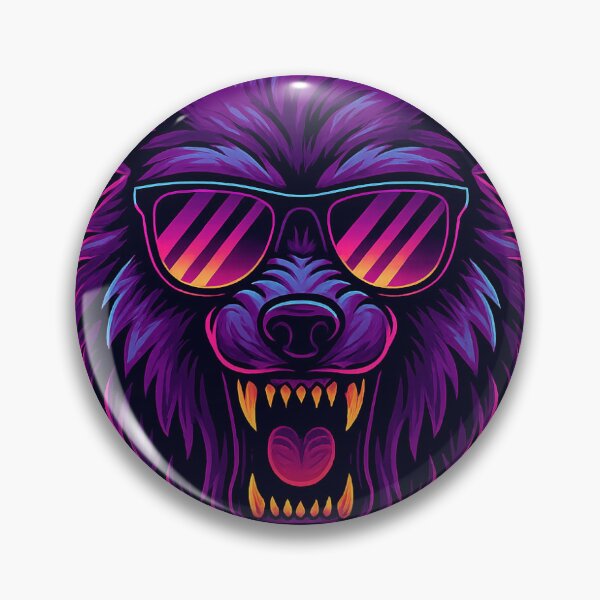 Item preview, Synthwave Neon Werewolf – 80s Retro Cool designed and sold by BoldApparel.