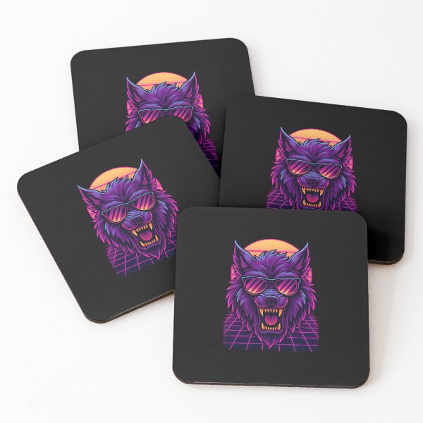 Item preview, Synthwave Neon Werewolf – 80s Retro Cool designed and sold by BoldApparel.