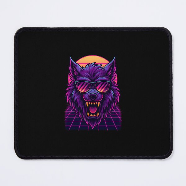Item preview, Synthwave Neon Werewolf – 80s Retro Cool designed and sold by BoldApparel.