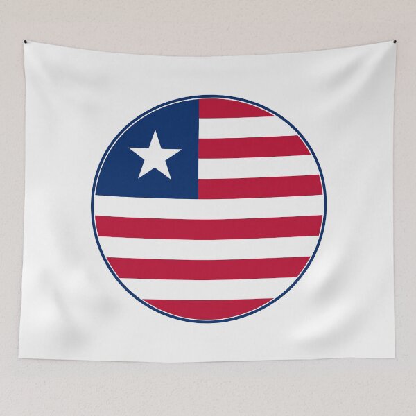 Item preview, Liberia Flag Circle Lone Star Stripes Design designed and sold by NTGUILTY.