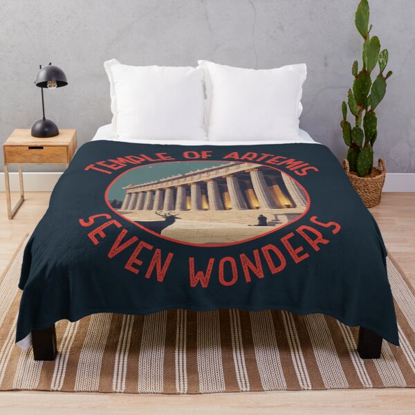 Item preview, Temple of Artemis Illustration Seven Wonders Distressed Circle designed and sold by KrisSidDesigns.