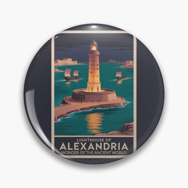 Item preview, Lighthouse of Alexandria Egypt Seven Wonders of the World Vintage designed and sold by KrisSidDesigns.