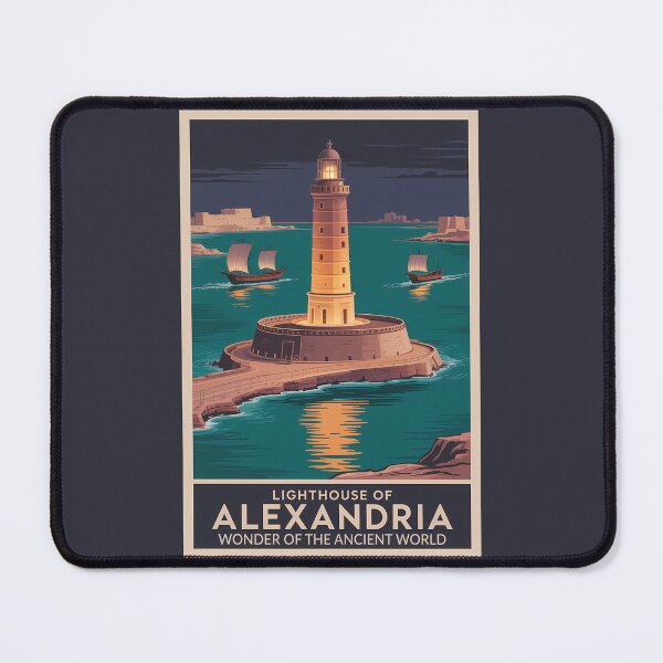 Item preview, Lighthouse of Alexandria Egypt Seven Wonders of the World Vintage designed and sold by KrisSidDesigns.