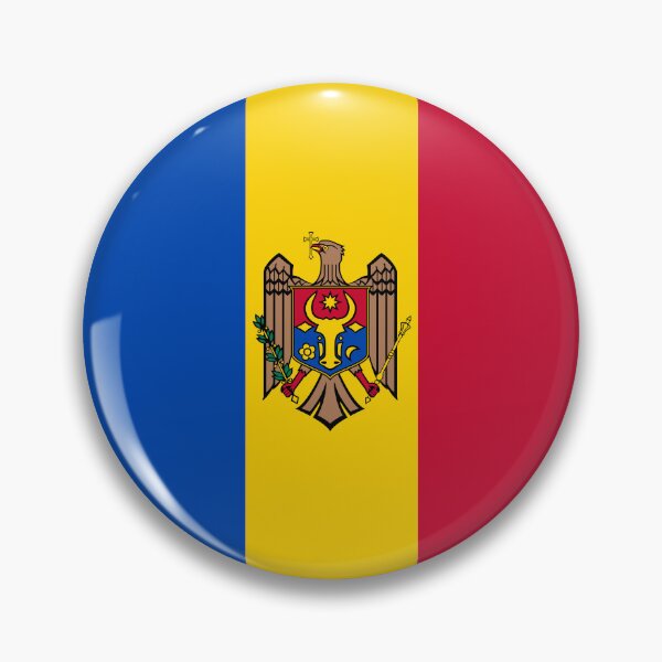 Item preview, Moldova Flag Circle Coat of Arms Eagle Aurochs designed and sold by NTGUILTY.