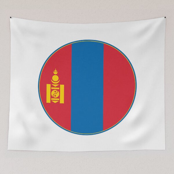 Item preview, Mongolia Flag Circle Soyombo Symbol Design designed and sold by NTGUILTY.