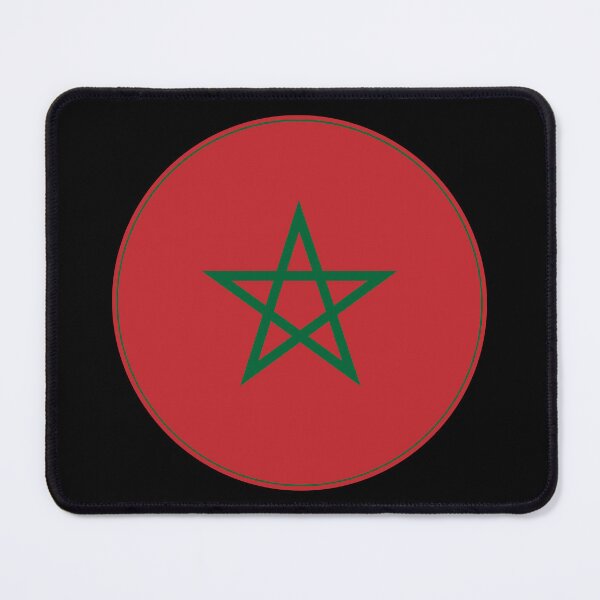 Item preview, Morocco Flag Circle Green Star Red Field designed and sold by NTGUILTY.