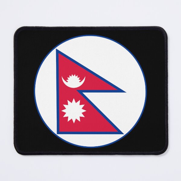 Item preview, Nepal Flag Circle Unique Double Pennant Sun Moon designed and sold by NTGUILTY.