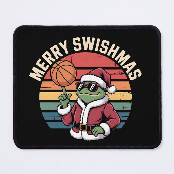 Item preview, frog Merry Swishmas Basketball Christmas designed and sold by DREAM3SHOP.