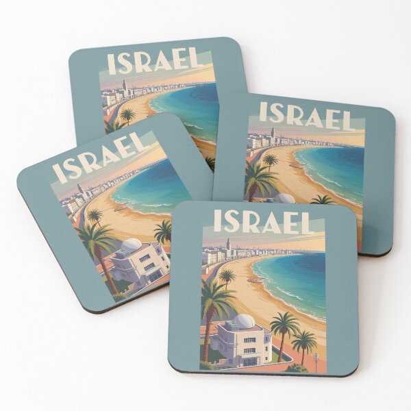 Item preview, Israel Tel Aviv Illustration Travel Art Vintage designed and sold by KrisSidDesigns.
