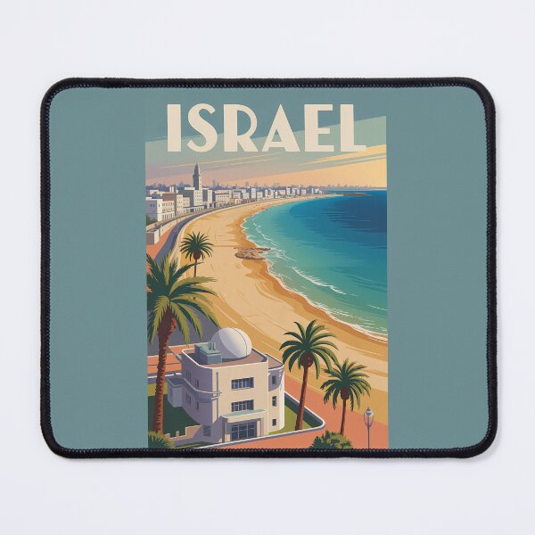 Item preview, Israel Tel Aviv Illustration Travel Art Vintage designed and sold by KrisSidDesigns.