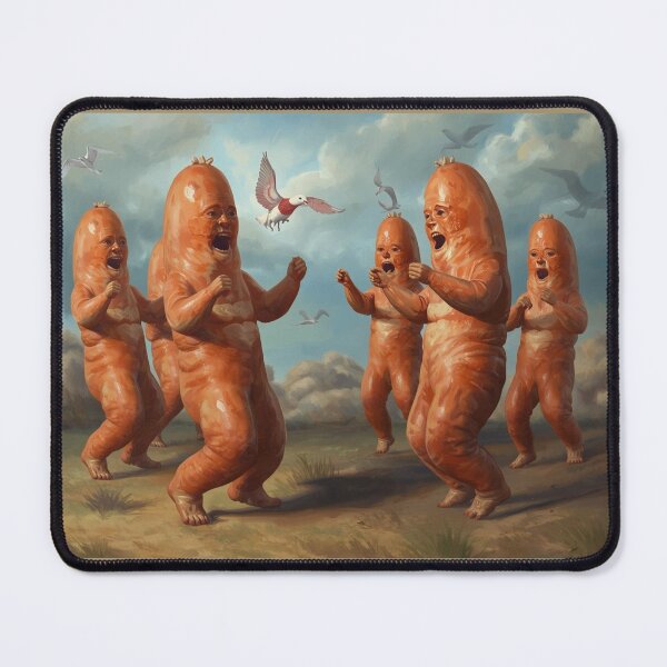 Item preview, Dancing Sausages with birds designed and sold by Pinkgnomie.