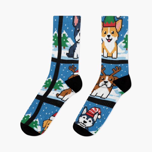 Item preview, Retro Video Game Holiday Pups designed and sold by zoughlal.