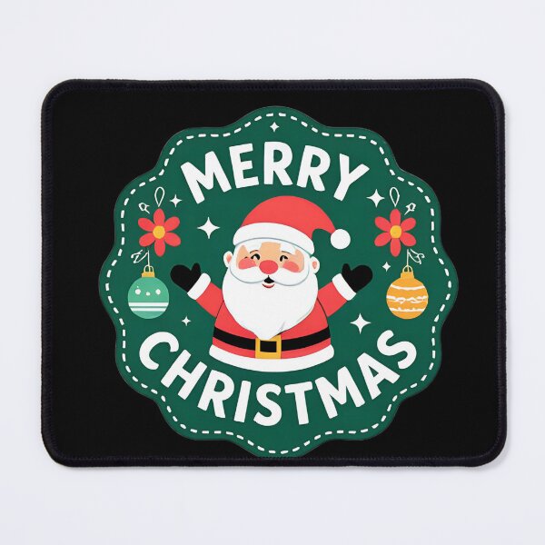 Item preview, Merry Christmas Santa Badge designed and sold by SoftStyleStudio ⭐⭐⭐.
