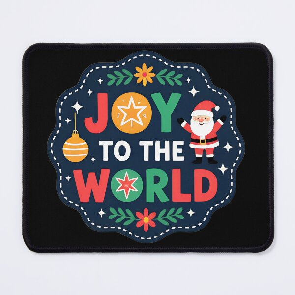 Item preview, Joy to the World Santa Badge designed and sold by SoftStyleStudio ⭐⭐⭐.