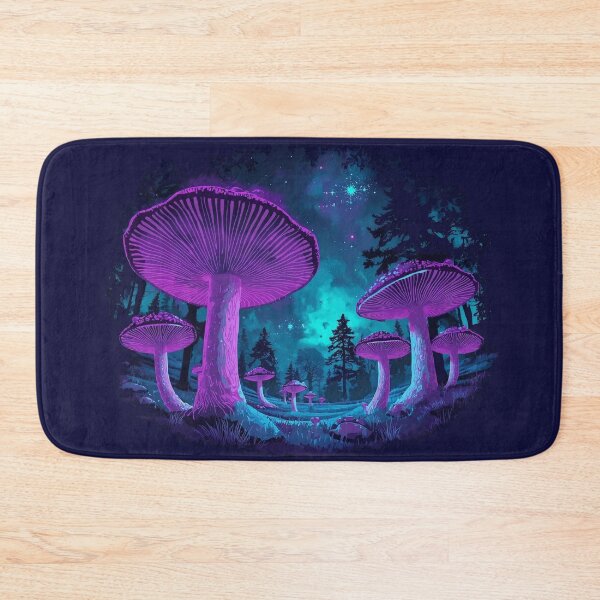 Item preview, Neon Galaxy Mushrooms: Psychedelic Forest Rave Art designed and sold by Caira-Design.
