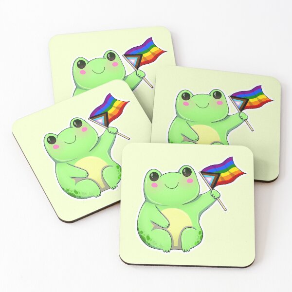 Item preview, Pride Frog Flag LGBTQ+ Gay Cute Art  designed and sold by Crimson-Crafts1.