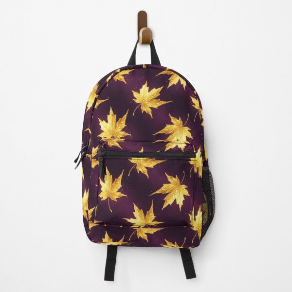 Item preview, Maple Leaves In Melted Gold - Purple Aubergine Pattern designed and sold by scicilysimonee.