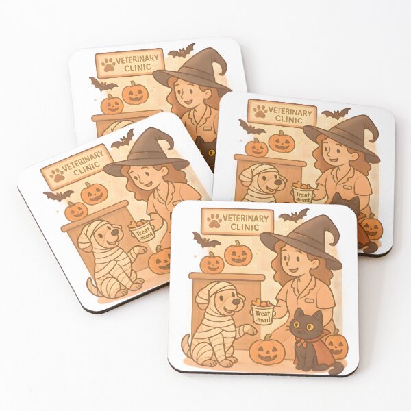 Item preview, Spooky Treats & Trick Patients" – Funny Halloween Vet Design designed and sold by Bettybee00.