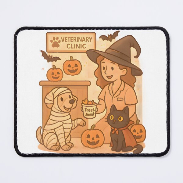 Item preview, Spooky Treats & Trick Patients" – Funny Halloween Vet Design designed and sold by Bettybee00.