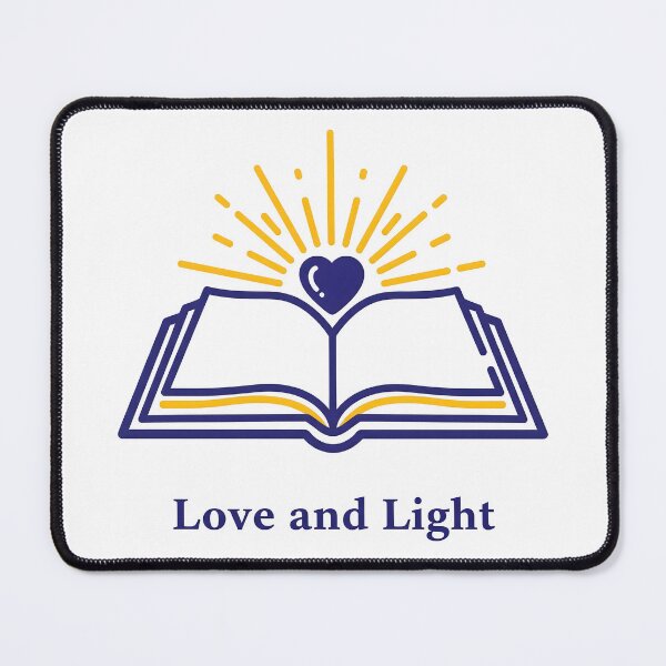 Item preview, Love and Light Open Bible with Heart and Rays Illustration. designed and sold by loveandlightrb.