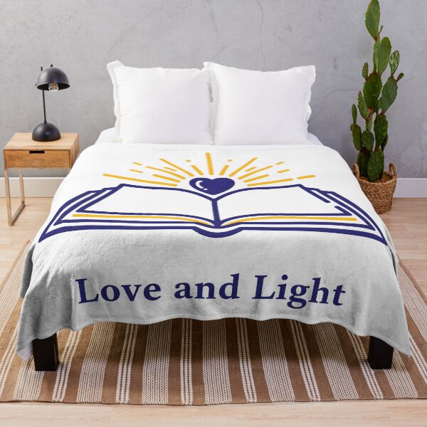 Item preview, Love and Light Open Bible with Heart and Rays Illustration. designed and sold by loveandlightrb.