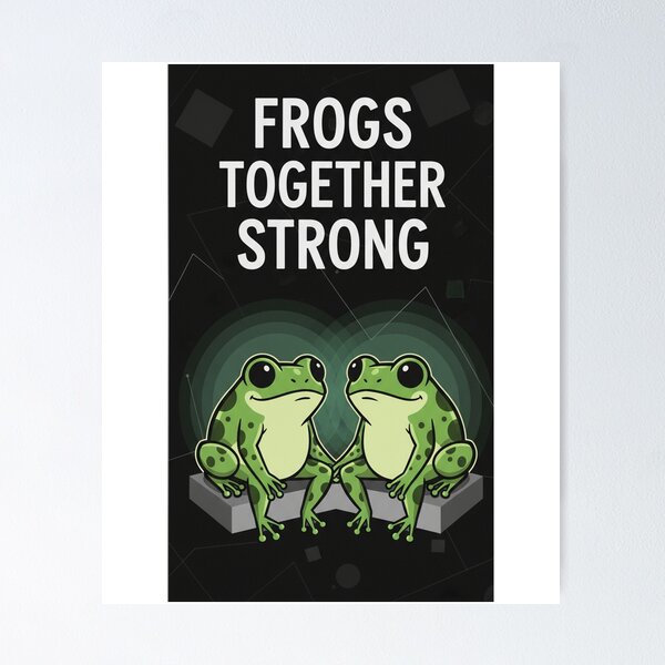Item preview, Frogs Together Strong Funny Unity Design designed and sold by TinaDu-.