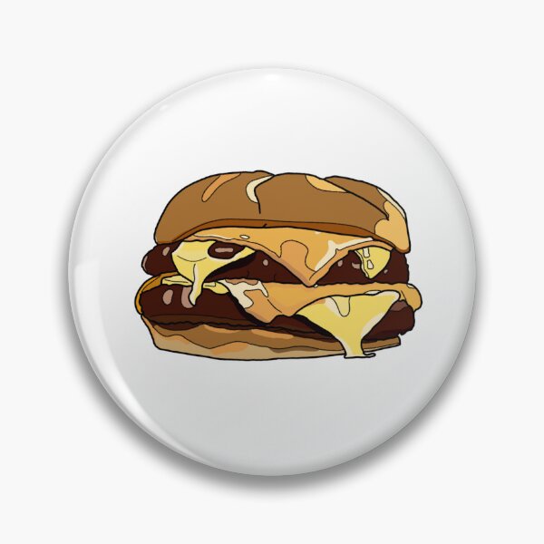 Item preview, Cheeseburger Sticker | Funny Junk Food Aesthetic designed and sold by annebmeadows.