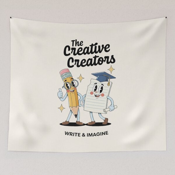 Item preview, Creative Creators Cartoon – Pencil and Paper Duo designed and sold by HoopeStylee.