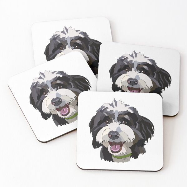 Item preview, Happy Bernedoodle | Happy Fluffy Dog Lover Art designed and sold by annebmeadows.