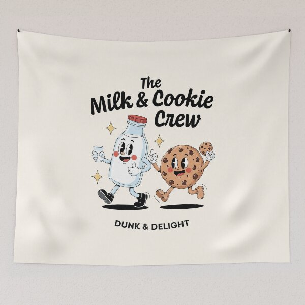 Item preview, The Milk and Cookie Crew – Dunk and Delight designed and sold by HoopeStylee.