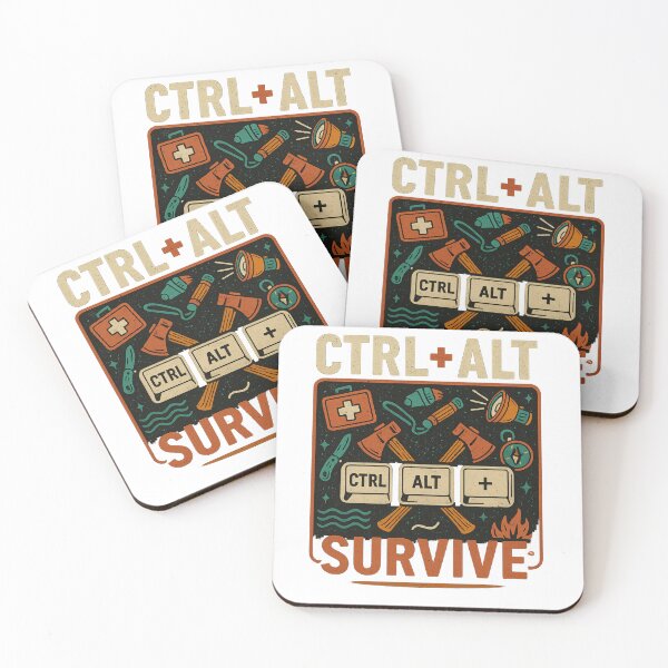 Item preview, CTRL ALT SURVIVE designed and sold by HaarlemPinupParadise.