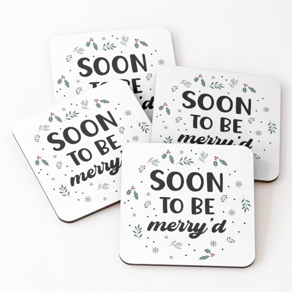 Item preview, Soon To Be Merry’d Christmas Shirts Engaged Couple Matching Christmas Tees Newly Engaged Bride and Groom Holiday Gift designed and sold by LessIsLoud.