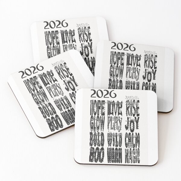 Item preview, Bold Words for a Brighter Year – 2026 Calendar (Typographic Grid Design) designed and sold by Eejee-SK.