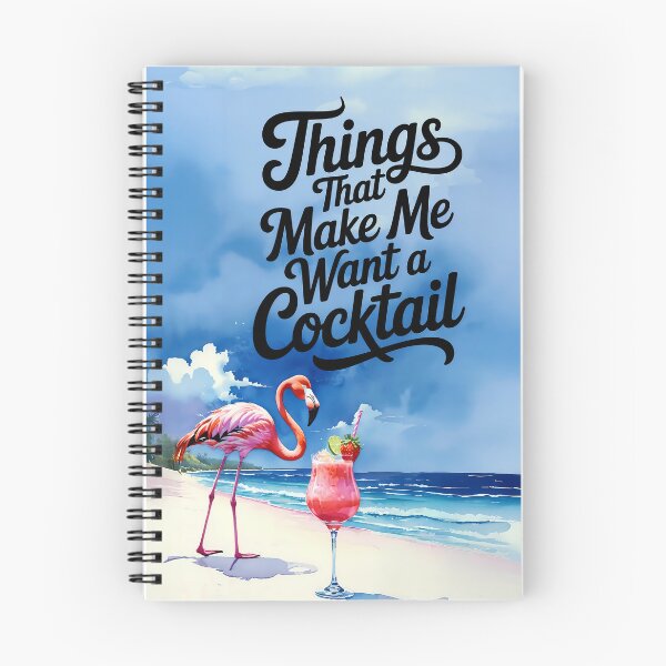 Item preview, Things That Make Me Want a Cocktail Funny Flamingo Humor designed and sold by Tammy Winand Arts.