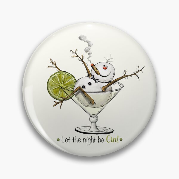 Item preview, Let The Night Be Gin Christmas Snowman Design – Funny Holiday Home Decor & Apparel  designed and sold by Compass and a Camera.
