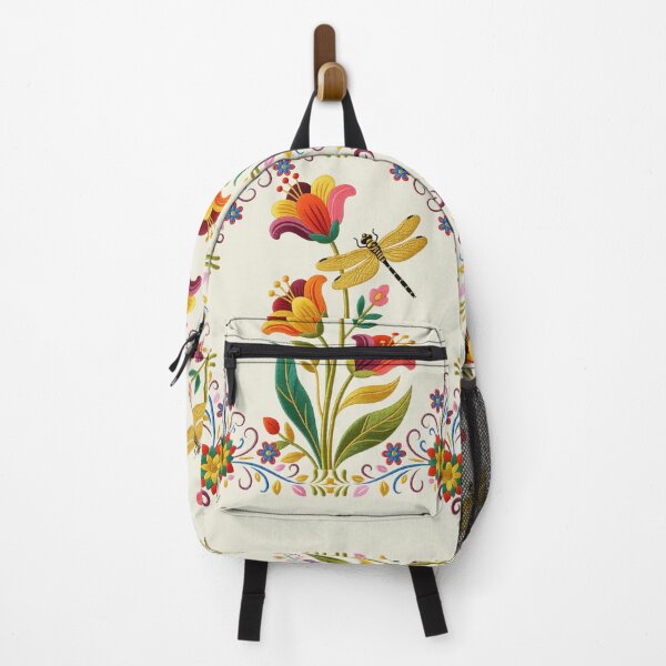 Item preview, Dragonfly Among Multicolored Flowers designed and sold by Ciervo Primavera.