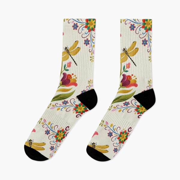 Item preview, Dragonfly Among Multicolored Flowers designed and sold by Ciervo Primavera.
