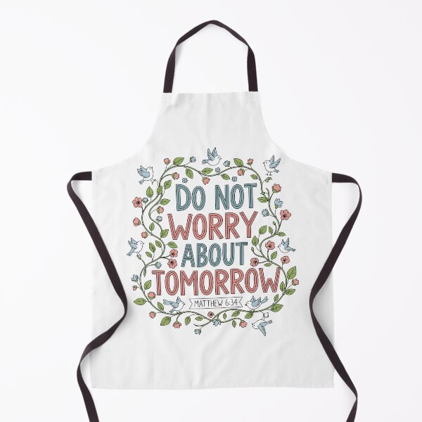 Item preview, Matthew 6:34 Do Not Worry Floral Bible Verse Design. designed and sold by loveandlightrb.
