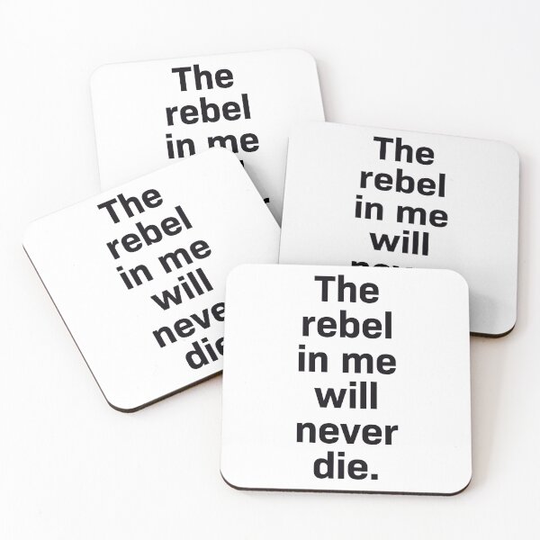 Item preview, The Rebel in Me Will Never Die Bold Quote Design designed and sold by Victor Shadehorn.