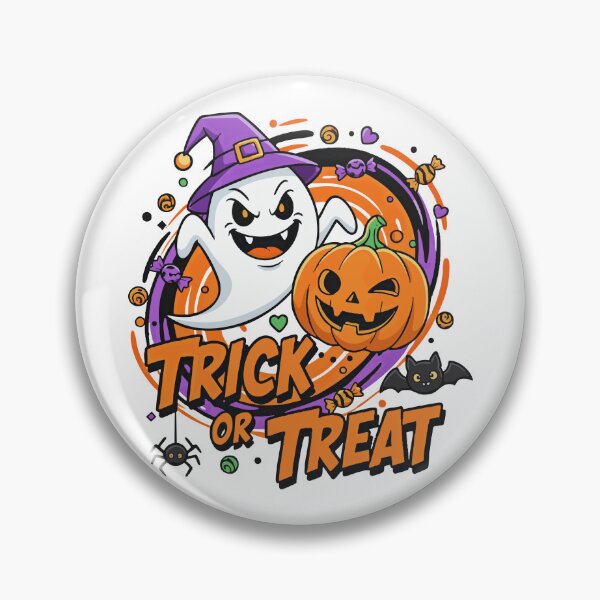Item preview, Trick or Treat - Ghost and Pumpkin Design designed and sold by pehhappy.