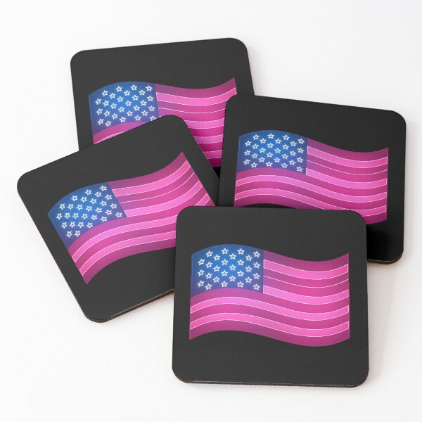 Item preview, Neon Gradient USA Flag – Modern Pink Blue American Flag designed and sold by Paper Drip.