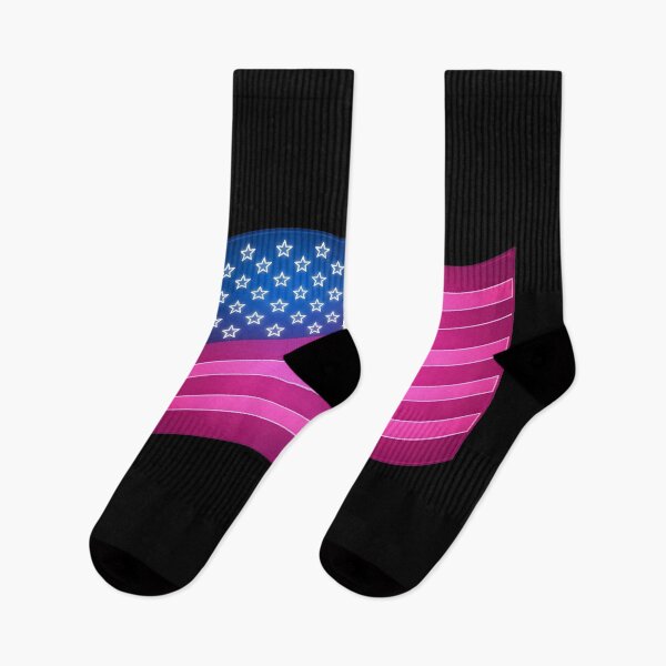 Item preview, Neon Gradient USA Flag – Modern Pink Blue American Flag designed and sold by Paper Drip.