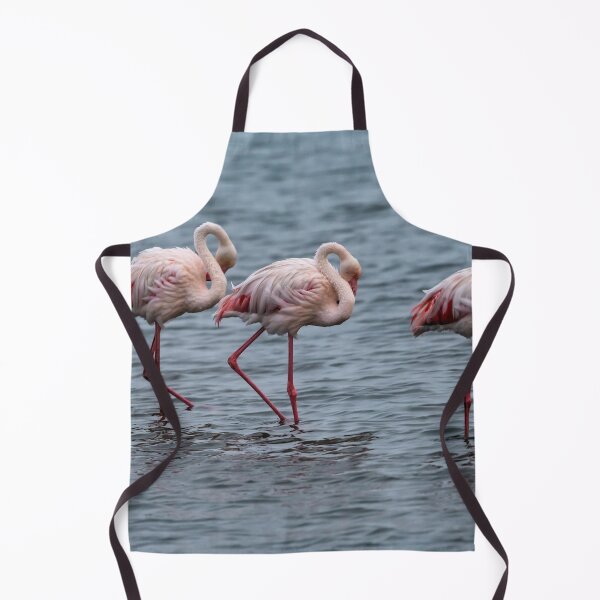 Item preview, Grace in Triptych — Three Flamingos in Gentle Sync, Etosha Wetlands designed and sold by DavideAntoniani.