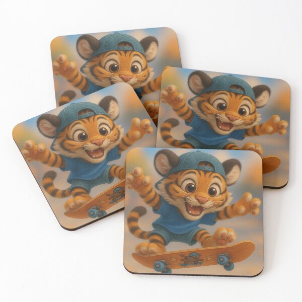 Item preview, Skater Tiger designed and sold by Sillytoe.