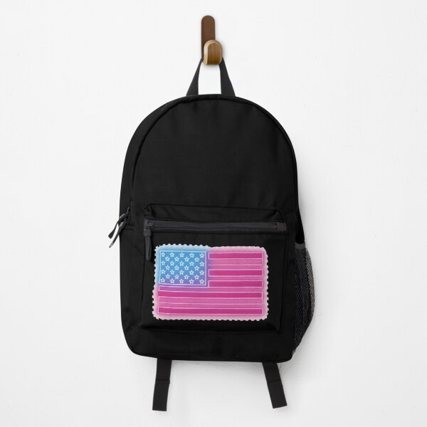 Item preview, Neon Gradient USA Flag – Modern Pink Blue American Flag designed and sold by Paper Drip.