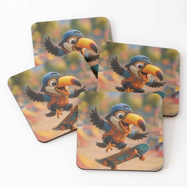 Item preview, Skater Toucan designed and sold by Sillytoe.