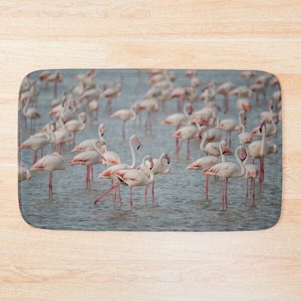 Item preview, Dance of Light — Flamingos Gathering in the Shallow Waters of Etosha designed and sold by DavideAntoniani.