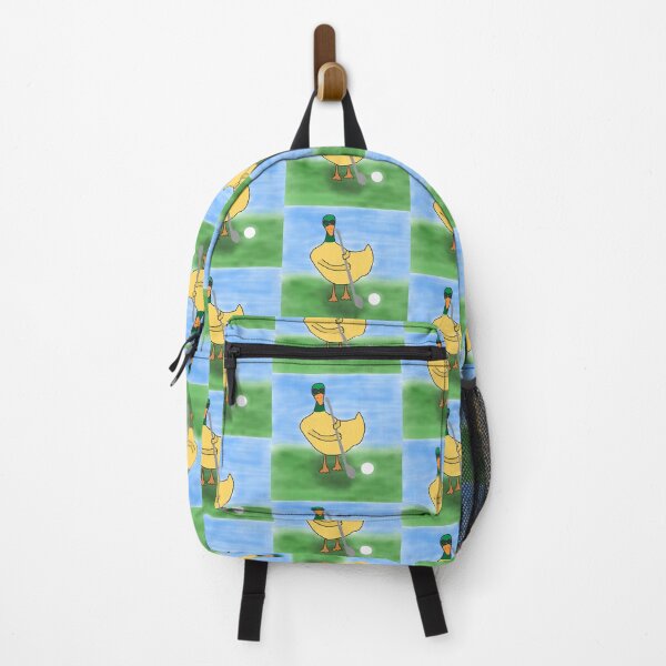 Item preview, Playful Yellow Duck Playing Golf – Cute Animal Sports Scene designed and sold by Beautiful art store.