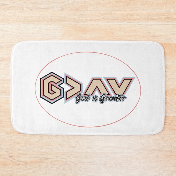 Item preview, STiCKER/ Magnet of God is Greater than the Highs and the Lows (blue, orange, black) designed and sold by Holy Coast Threads (Formerly ChristianFlower).