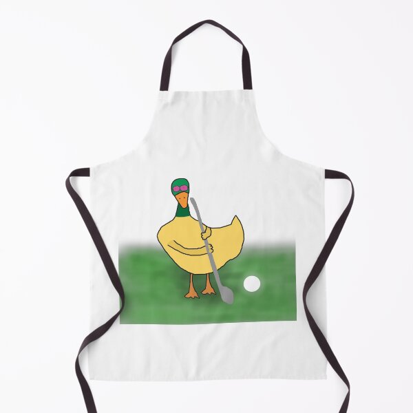 Item preview, Playful Yellow Duck Playing Golf – Cute Animal Sports Scene designed and sold by Beautiful art store.